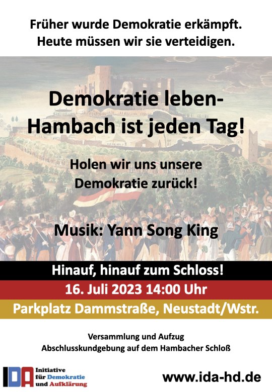 Read more about the article Hambach ist jeden Tag! Wir feiern unsere Demokratie nicht nur einmal im Jahr!