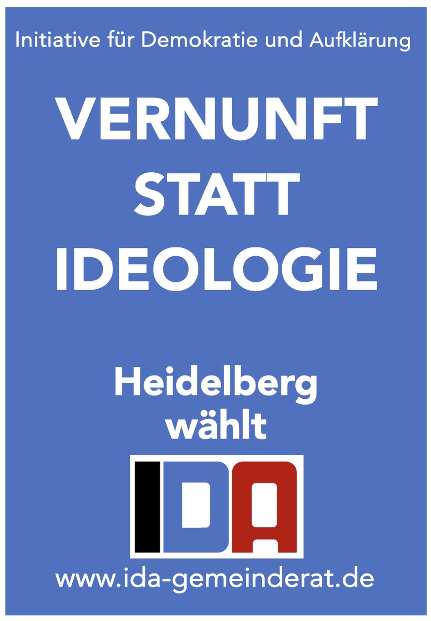 You are currently viewing Vernunft statt Ideologie: IDA tritt am 9. Juni zur Gemeinderatswahl in Heidelberg an