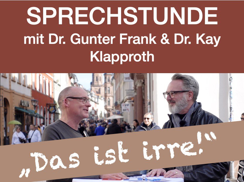 Read more about the article IDA-SPRECHSTUNDE mit Dr. Gunter Frank und Dr. Kay Klapproth: „Das ist irre!“ vom 13.03.2024