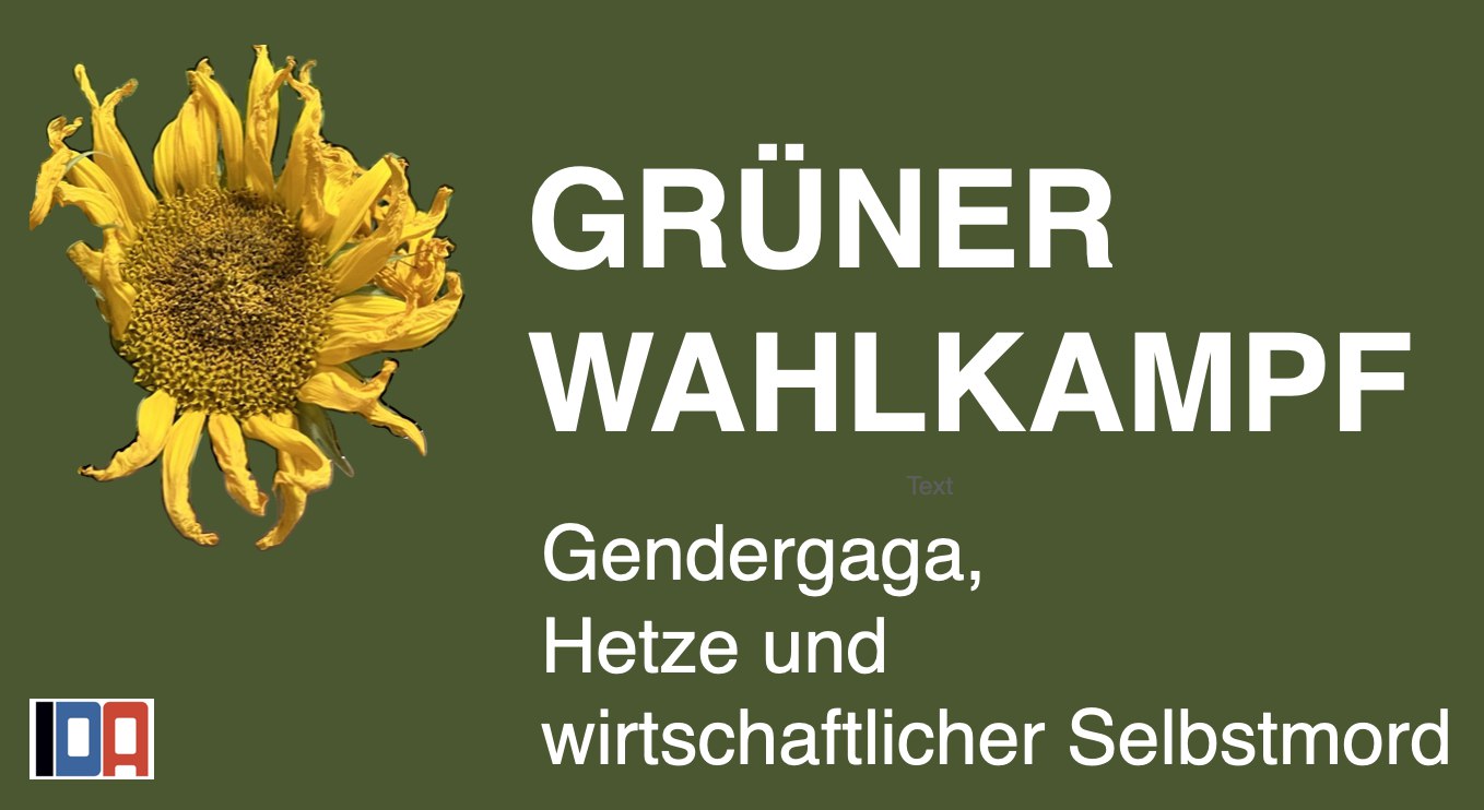 Read more about the article Grüner Wahlkampf: Gendergaga, Hetze und wirtschaftlicher Selbstmord