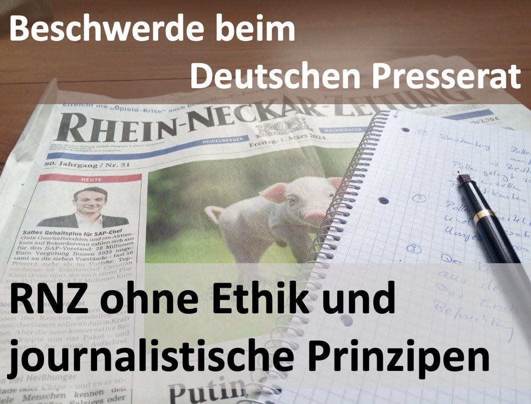 Read more about the article IDA: Beschwerde beim Deutschen Presserat gegen Rhein-Neckar-Zeitung
